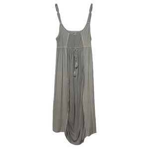POL Stone Gray Boho Maxi Dress Large NWOT Rayon Knit